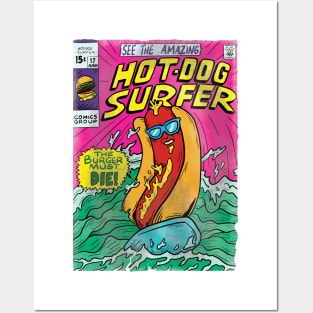 Hot Dog Surfer Posters and Art